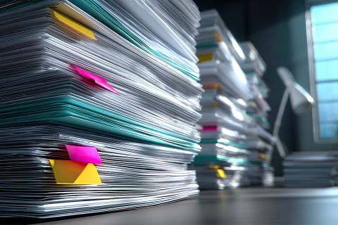Foto: Stapel von Dokumenten